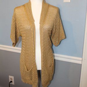 Michael Kors Gold Color Lightweight Cardigan